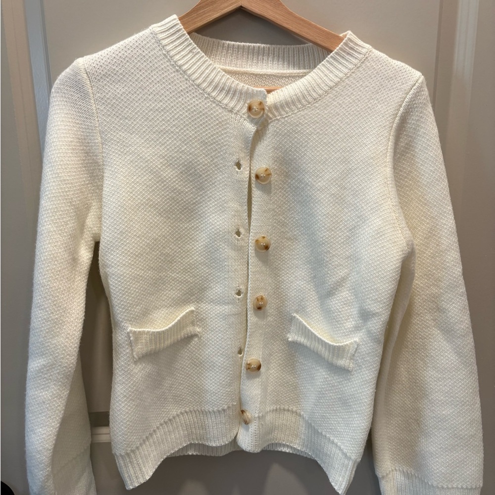 Cozy Cream Button-Up Cardigan